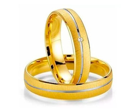 Comprar alianças em ouro 18k para bodas de prata