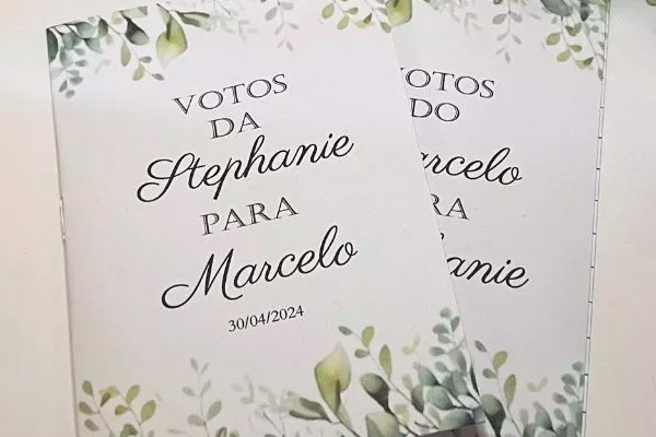 Comprar livrinho/caderno de votos para casamento