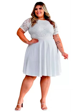 Comprar vestido de noiva plus size para casamento civil