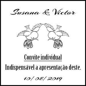 Convitinhos individuais para casamento