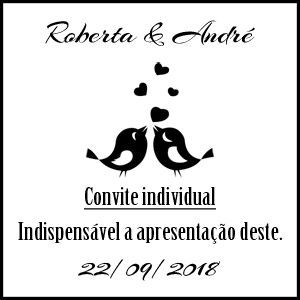 Convitinhos individuais para casamento