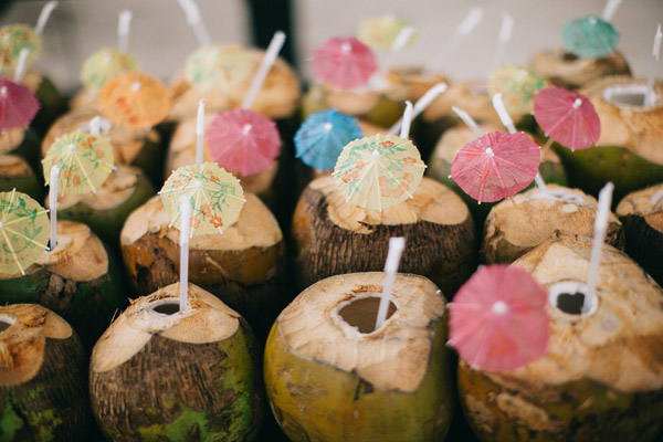 Bebidas casamento na praia