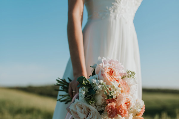 Buquê de noiva casamento no campo