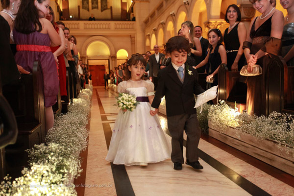 Entrada de daminhas e pajens - Anderson Nascimento fotógrafo de casamento