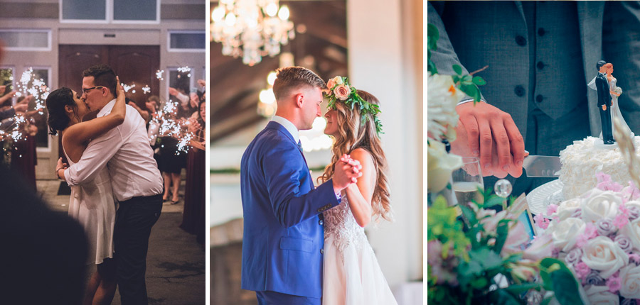 Sequência ilustrada casamento com jantar