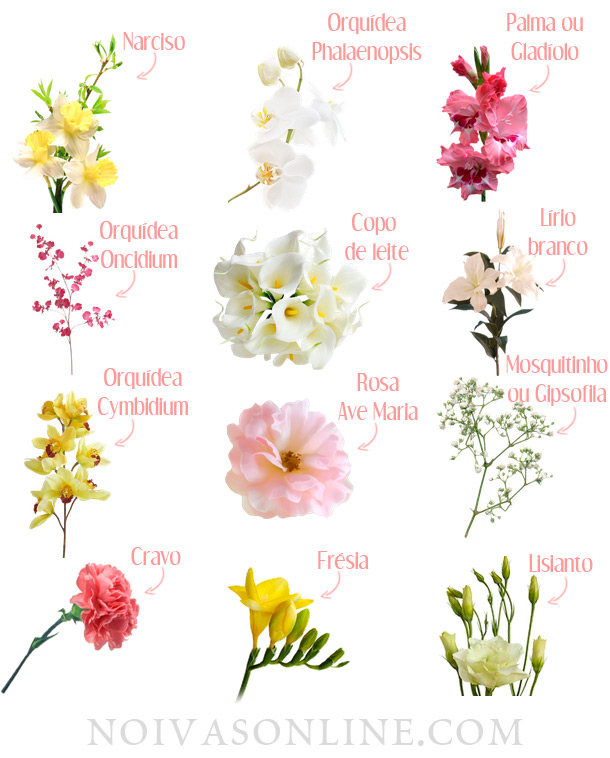 Nomes das flores usadas em casamentos