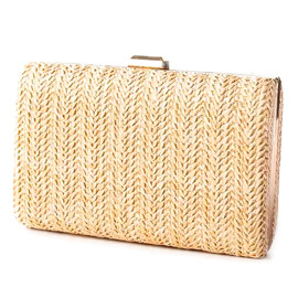 Clutch | Bolsa de festa palha com dourado