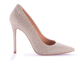 Scarpin nude gliter