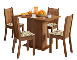 Mesa de jantar com quatro cadeiras