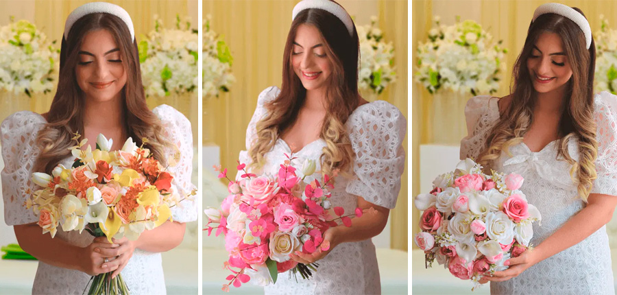 Buquês de noiva para casamento na igreja ou no salão